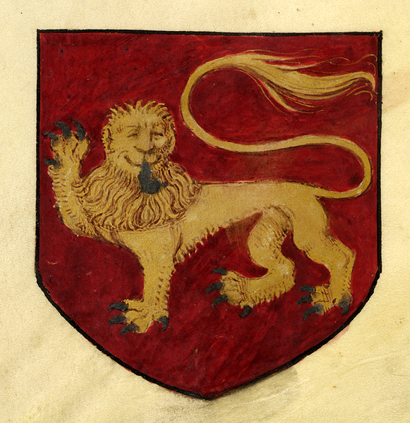 heraldic lion passant guardant